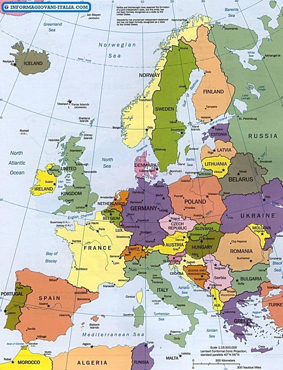 mapa europy effigy