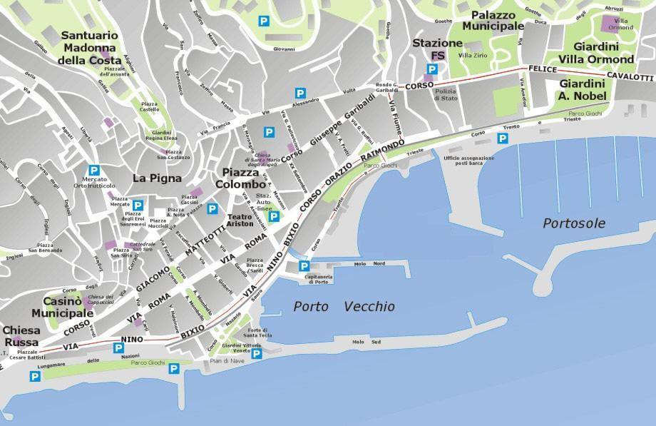 Map of Sanremo
