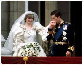 Matrimonio con il tra il Principe Carlo e Lady Diana