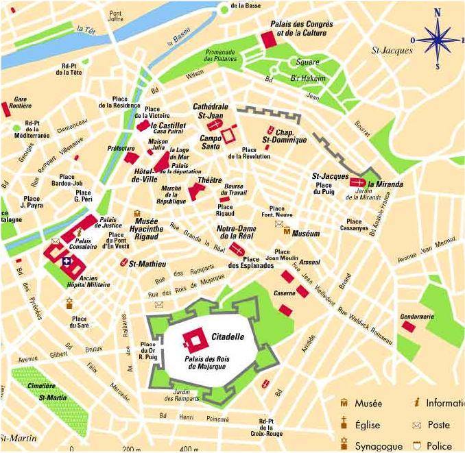 Map of Perpignan