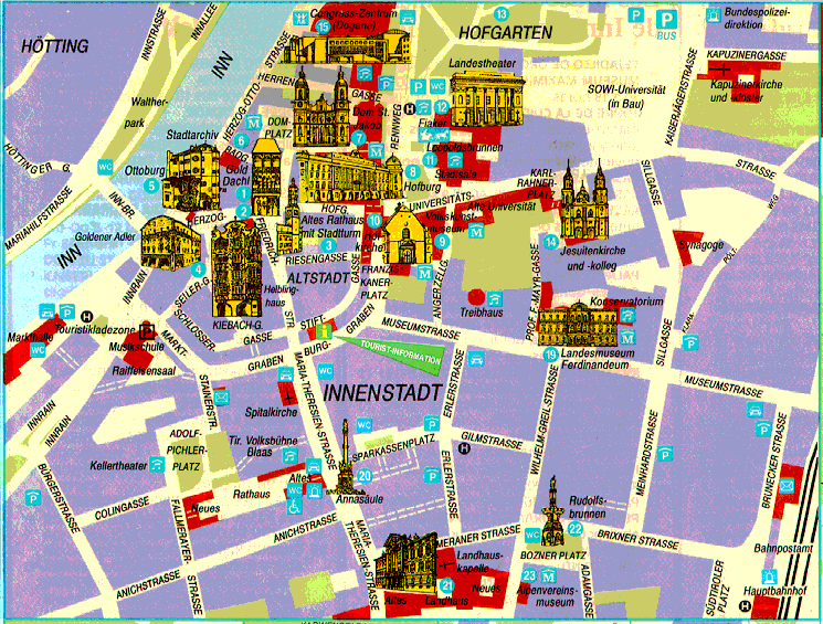 tourist map of innsbruck