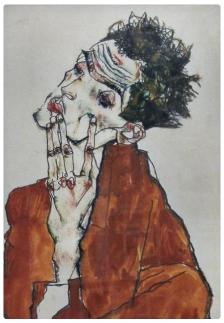 Egon Schiele - Autoritratto