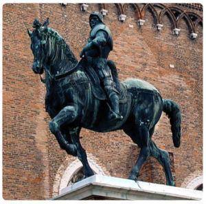 Bartolomeo Colleoni in una statua di Bronzo del Verrocchio