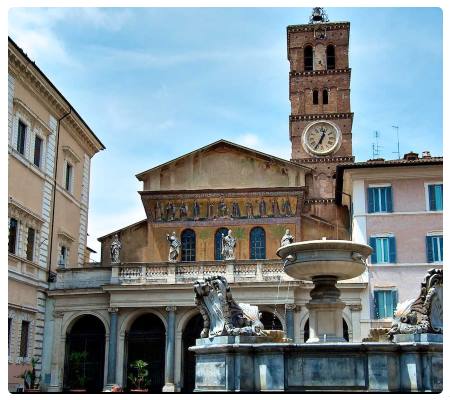 Facciata Basilica di Santa Maria in Trastevere