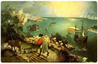 Peter Bruegel il Vecchio, la Caduta di Icaro