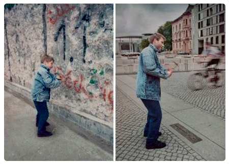 Muro di Berlino ieri e oggi