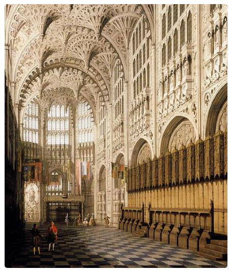 Quadro di Canaletto sulla Cappella di Enrico VII - Abbazia di Westminster