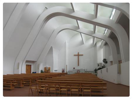 Chiesa di Alvar Aalto a Riola di Vergato in provincia di Bologna