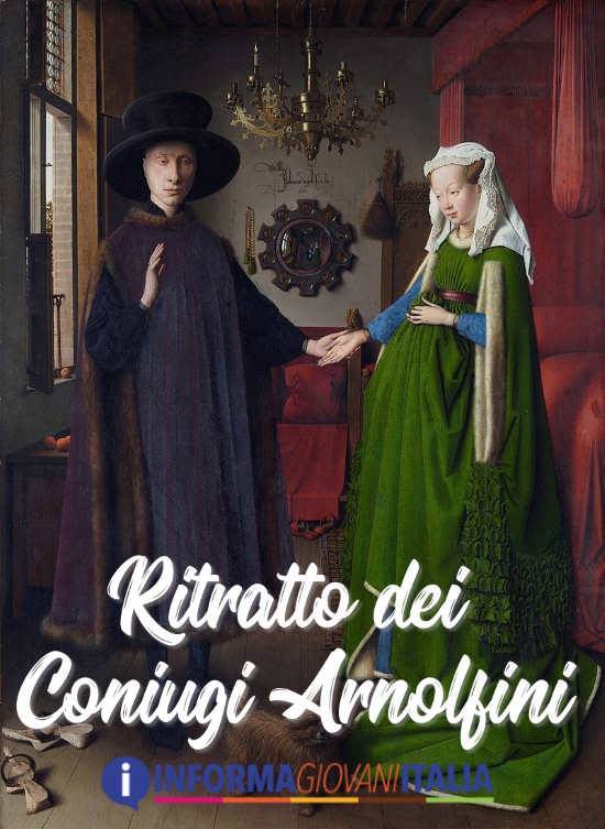 Jan Van Eyck I coniugi Arnolfini QUADRO STAMPA SU TELA CANVAS ARTE ARREDAMENTO
