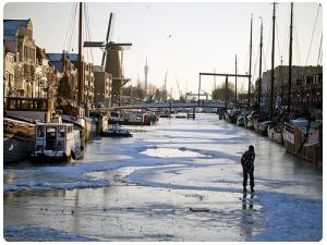 Delfshaven in inverno