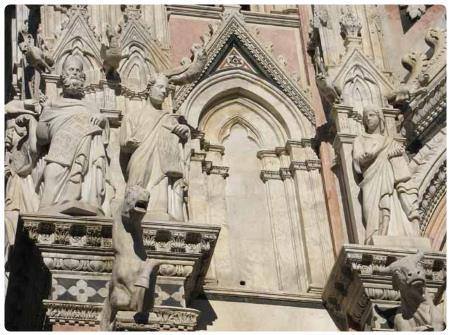 Dettagli Facciata Duomo di Siena