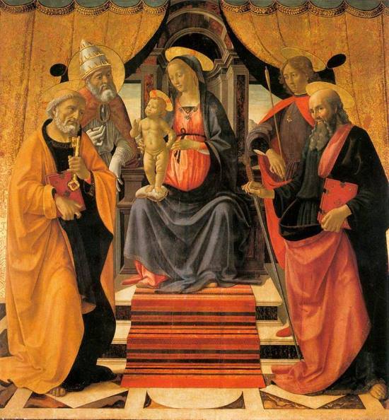 Madonna in trono fra quattro Santi - Ghirlandaio