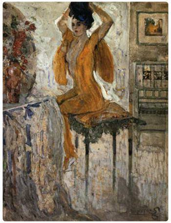 Aroldo Bonzagni - Donna allo Specchio 1910