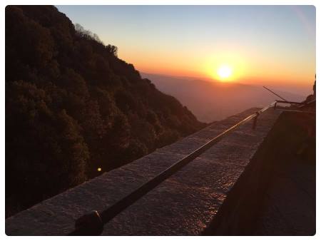 Eremo delle Carceri - Panorama al tramonto