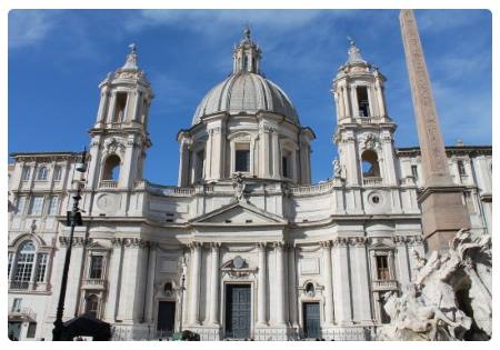 Facciata Chiesa di Sant’Agnese in Agone a Roma