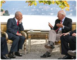 Peres a Dick Cheney parlano a Cernobbio