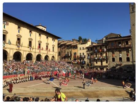 Arezzo durante la Giostra del Saracino