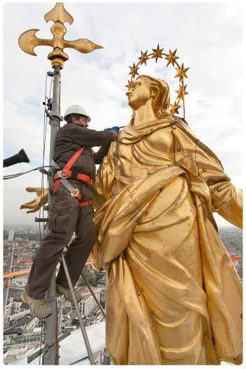 Manutenzione Madonnina - Duomo di Milano