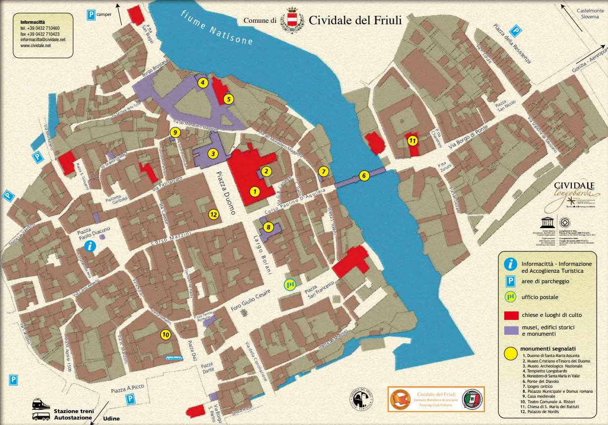 Carte Cividale del Friuli - Plan de Cividale del Friuli