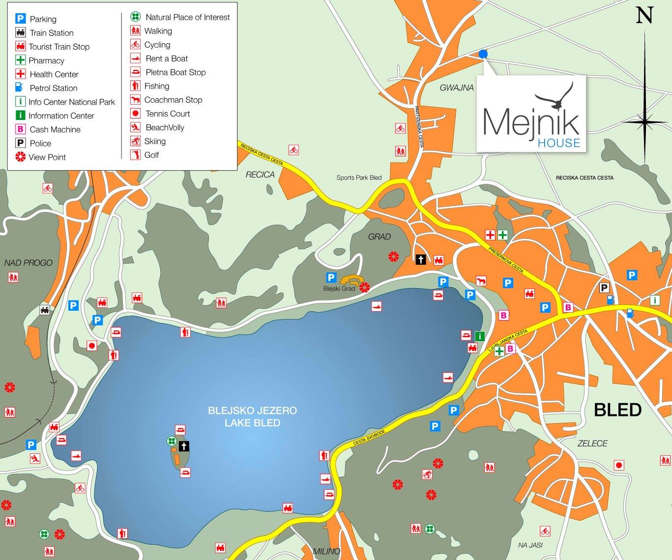 Karte von Bled - Stadtplan Bled