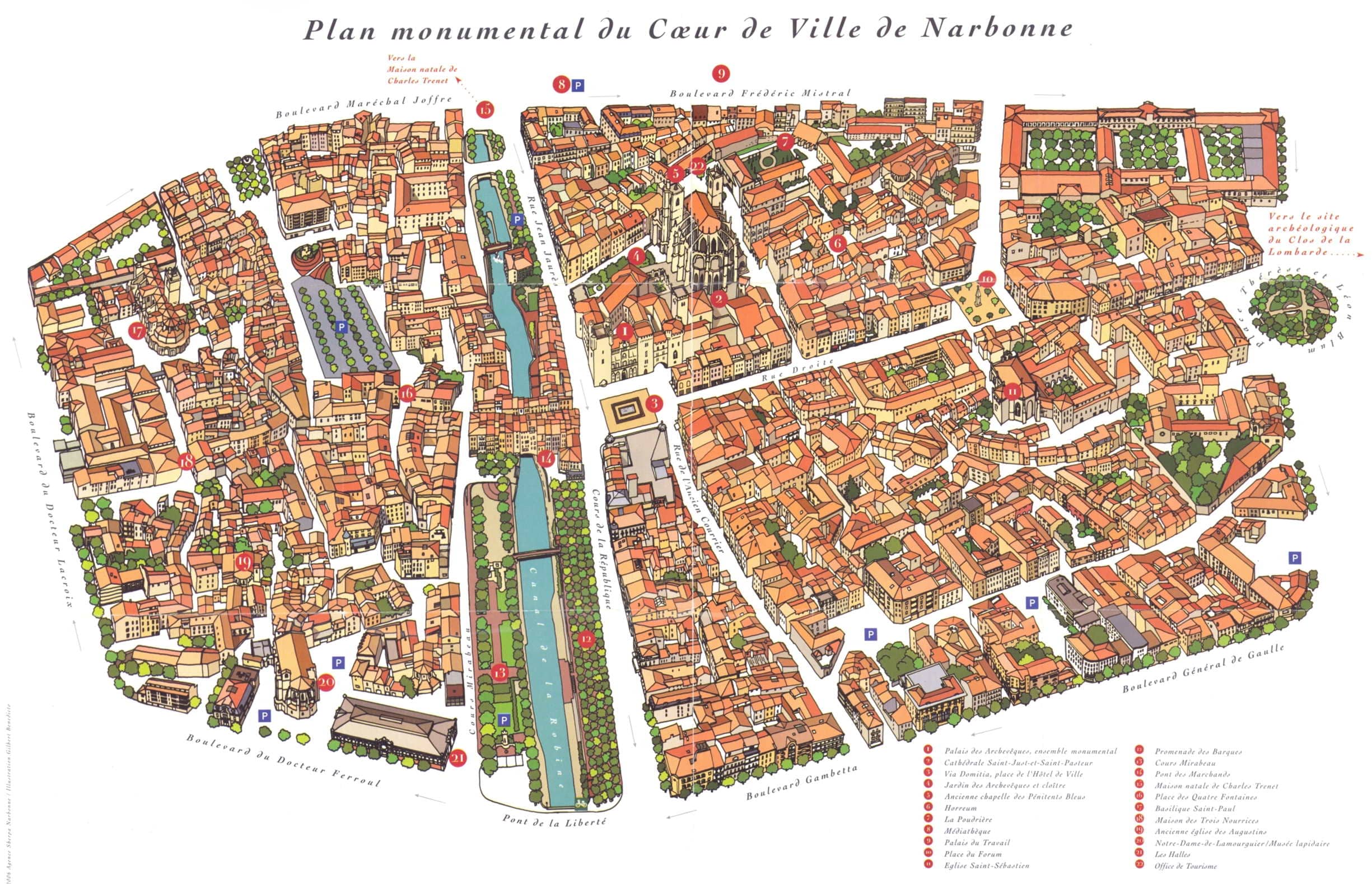Karte von Narbonne