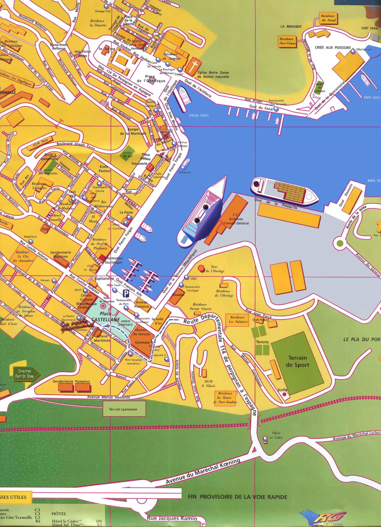Karte von Port Vendres