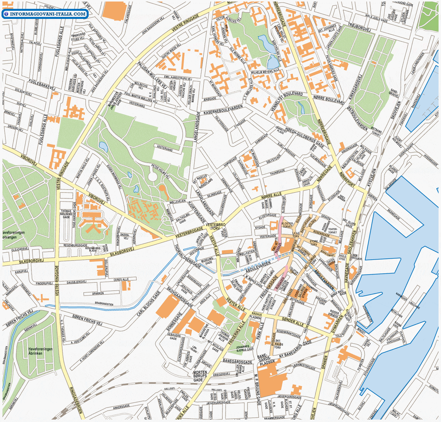 Karte von Aarhus - Stadtplan Aarhus