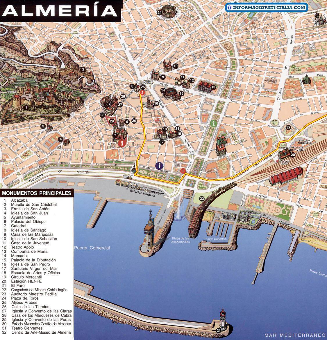 Mapa de Almería