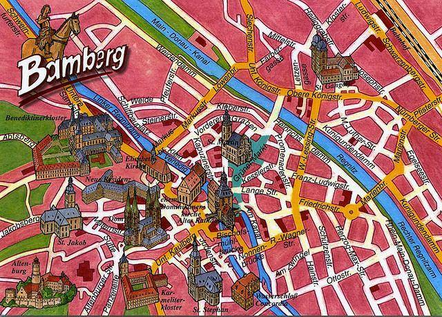 Carte Bamberg - Plan de Bamberg