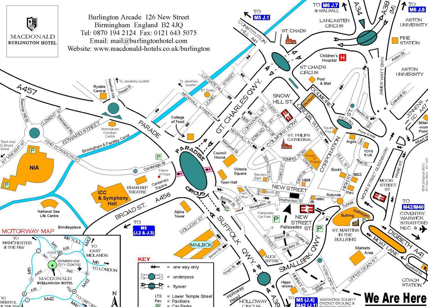 Mapa Birmingham- Plano de Birmingham