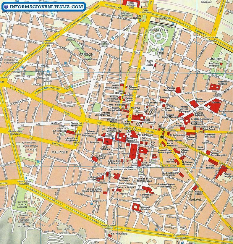 Mappa di Bologna