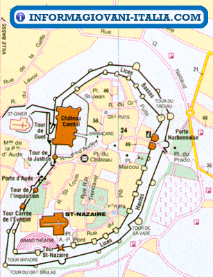 Mappa Di Carcassonne Cartina Di Carcassonne Carcassonne Cartina