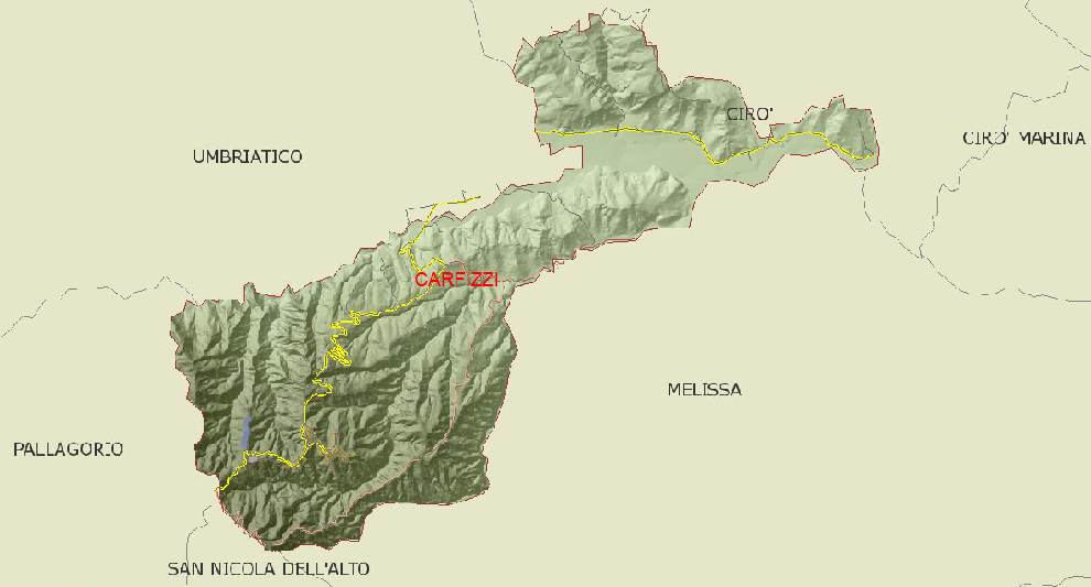 Carfizzi mappa cartina