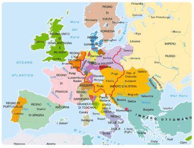 Mappa Europa uscita dal Congresso di Vienna