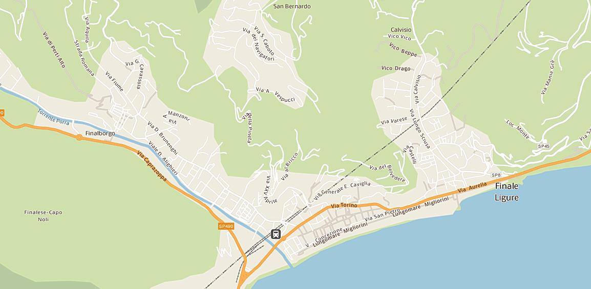 Mappa di finale ligure cartina di finale ligure