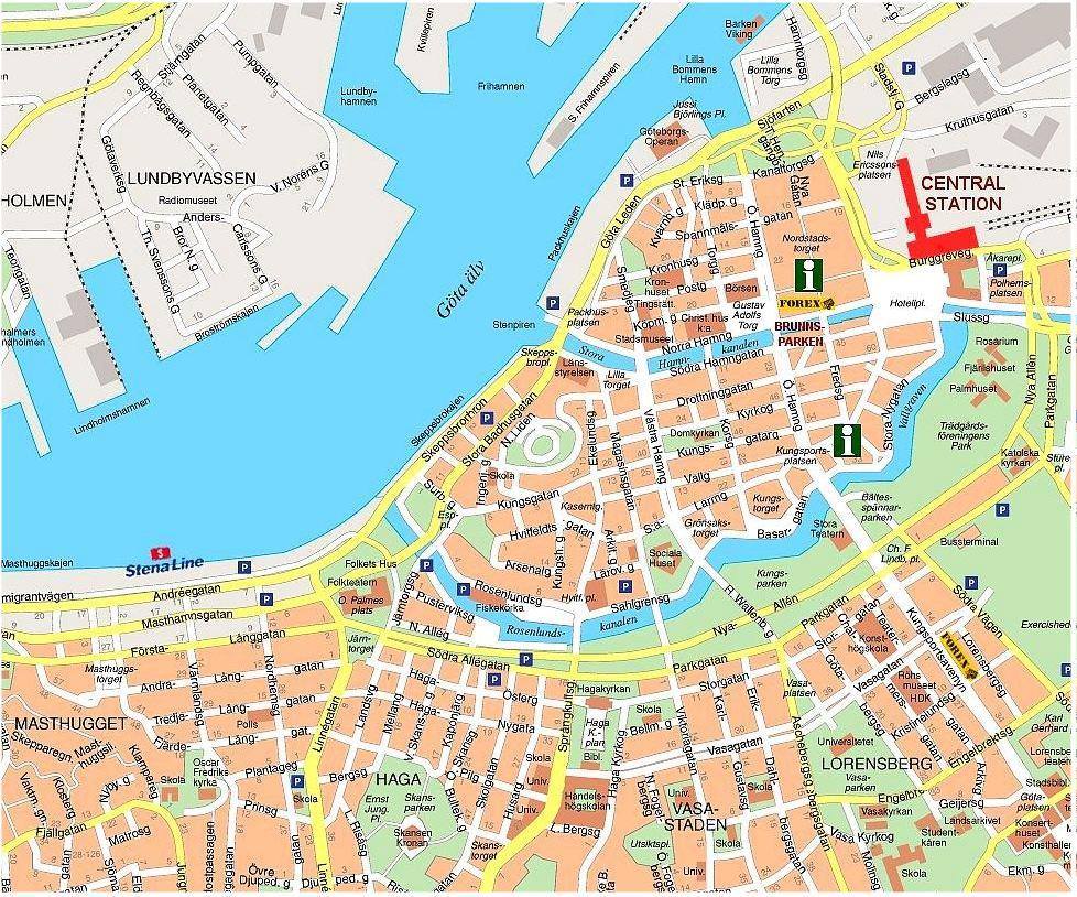 Carte Goteborg - Plan de Goteborg