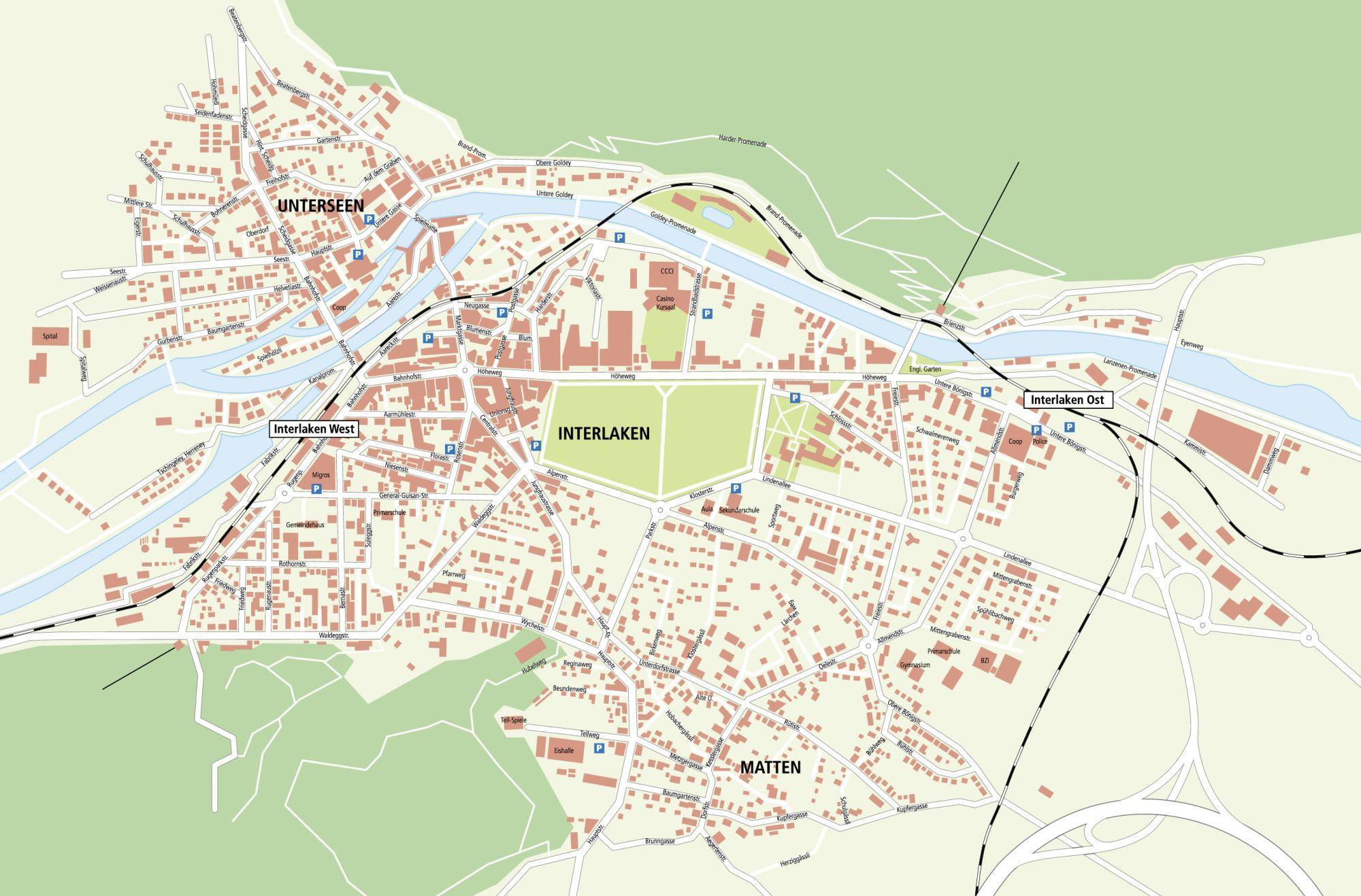 Interlaken Tourist Map