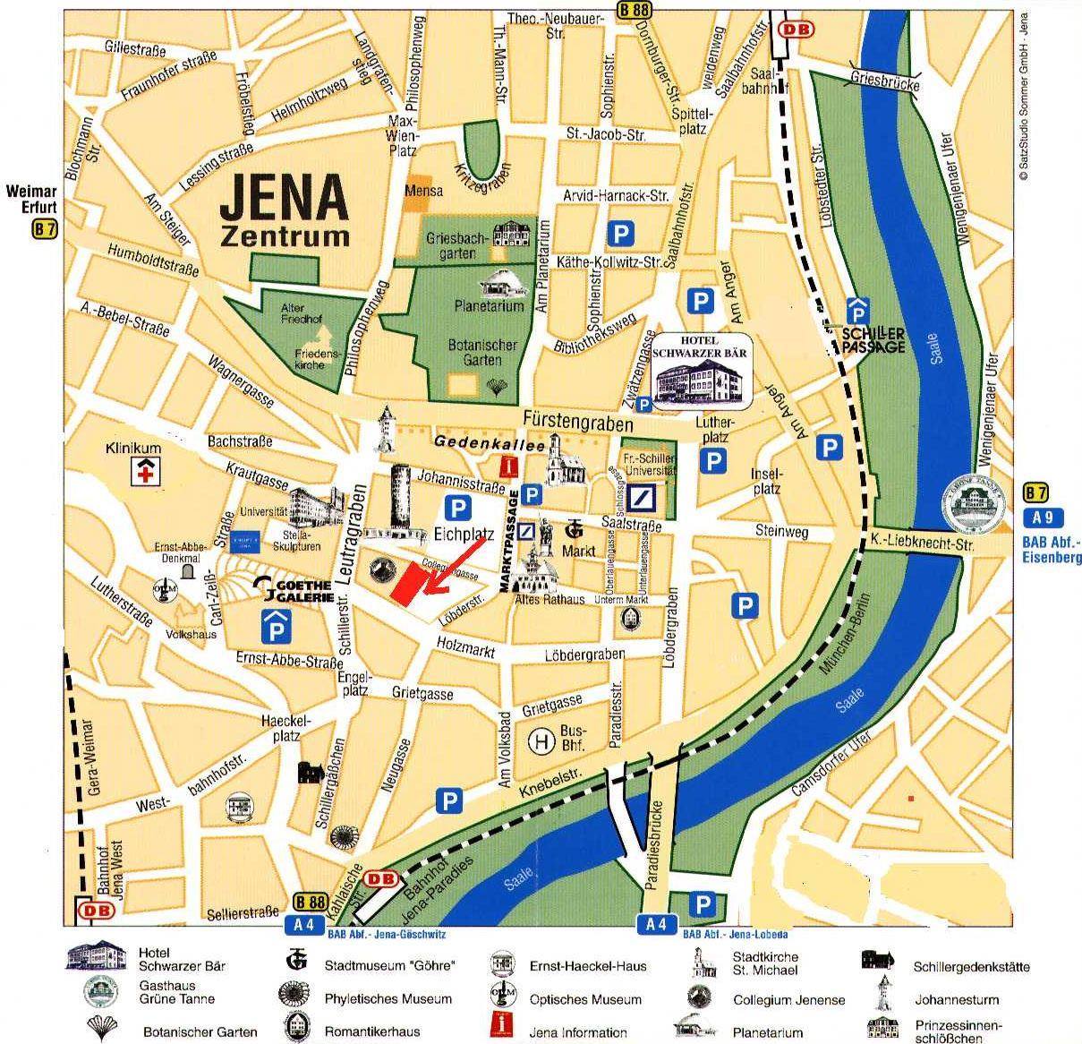 Karte von Jena Stadtplan Jena