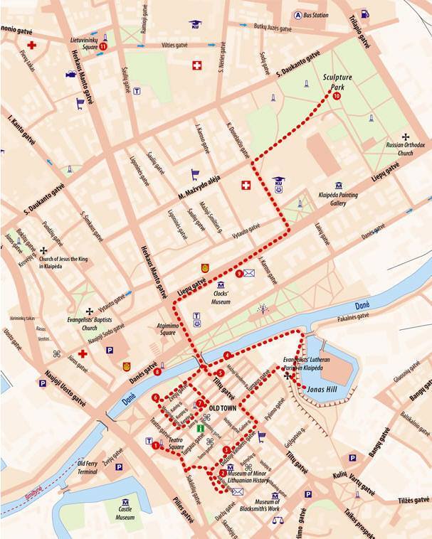 Karte von Klaipeda - Stadtplan Klaipeda