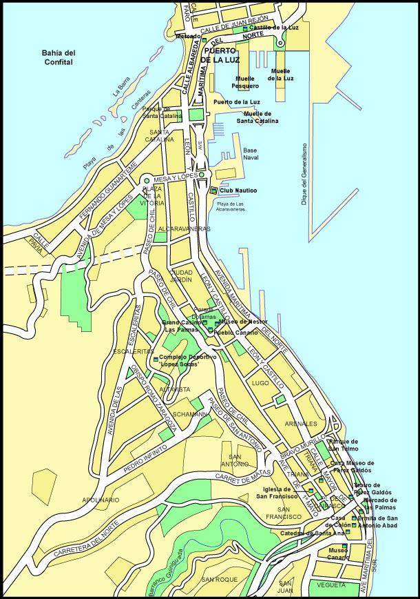 Karte von Las Palmas - Stadtplan Las Palmas