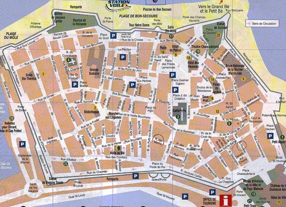 Map of Saint Malo