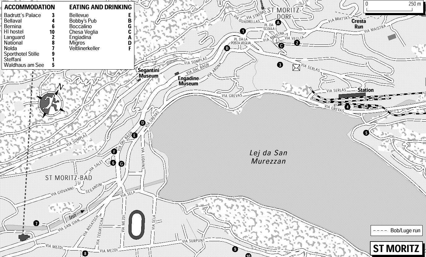 Carte St. Moritz Plan de St. Moritz