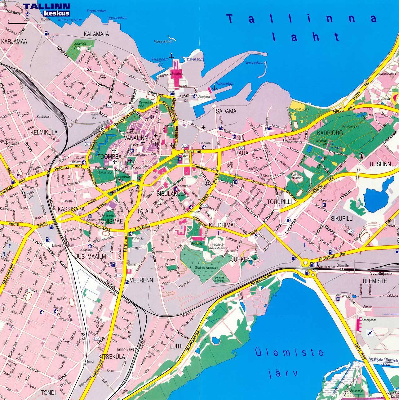 Karte von tallinn stadtplan tallinn