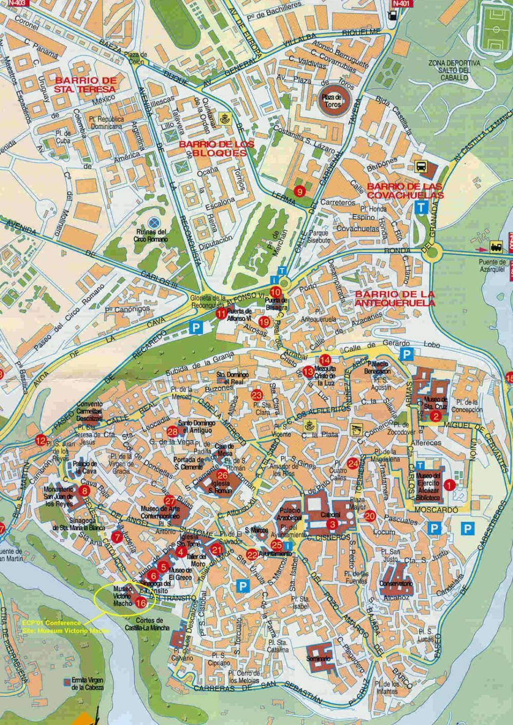 Mappa Di Toledo Cartina Di Toledo