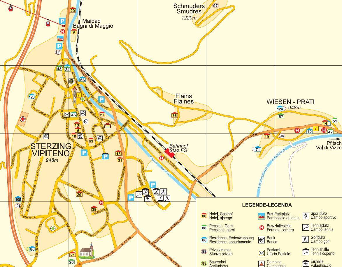 Karte von Sterzirg - Stadtplan Sterzirg