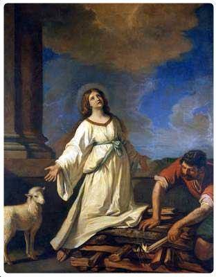 Martirio di San'Agnese sul rurgo - Guercino