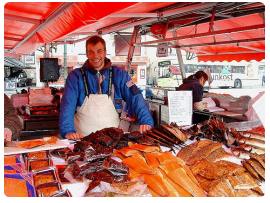 Mercato del pesce Bergen 