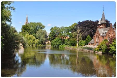 Minnewater - Il lago degli innamorati a Bruges