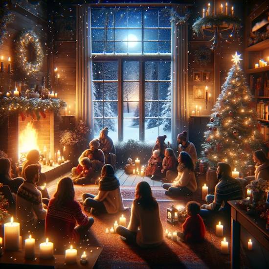 Natale intorno al fuoco