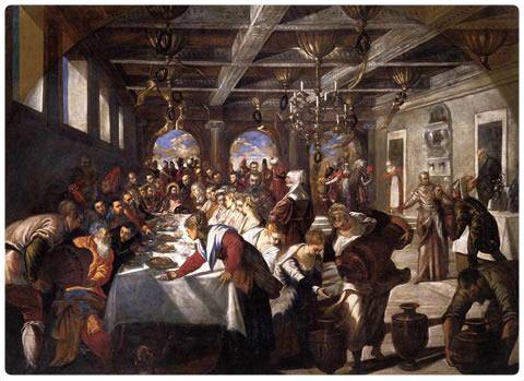 Nozze di Cana - Tintoretto - Basilica di Santa Maria della Salute